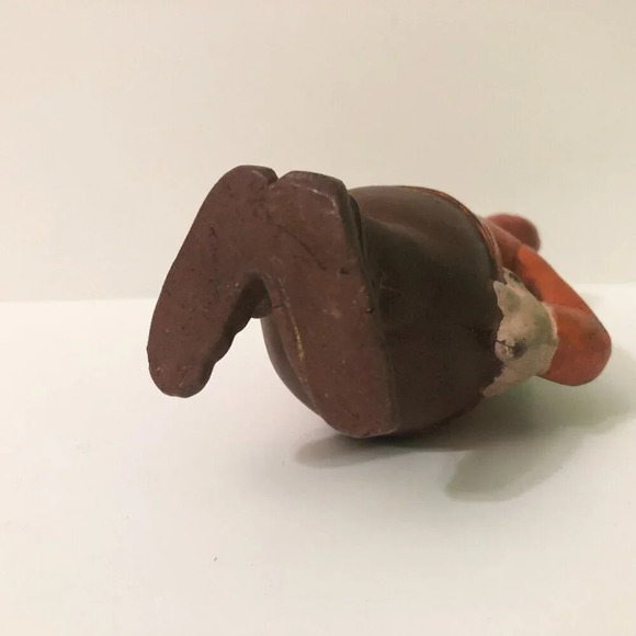 Vintage Walt Disney Snow White Dwarf Figurine Happy Sieberling Latex Figure - Picture 11 of 16